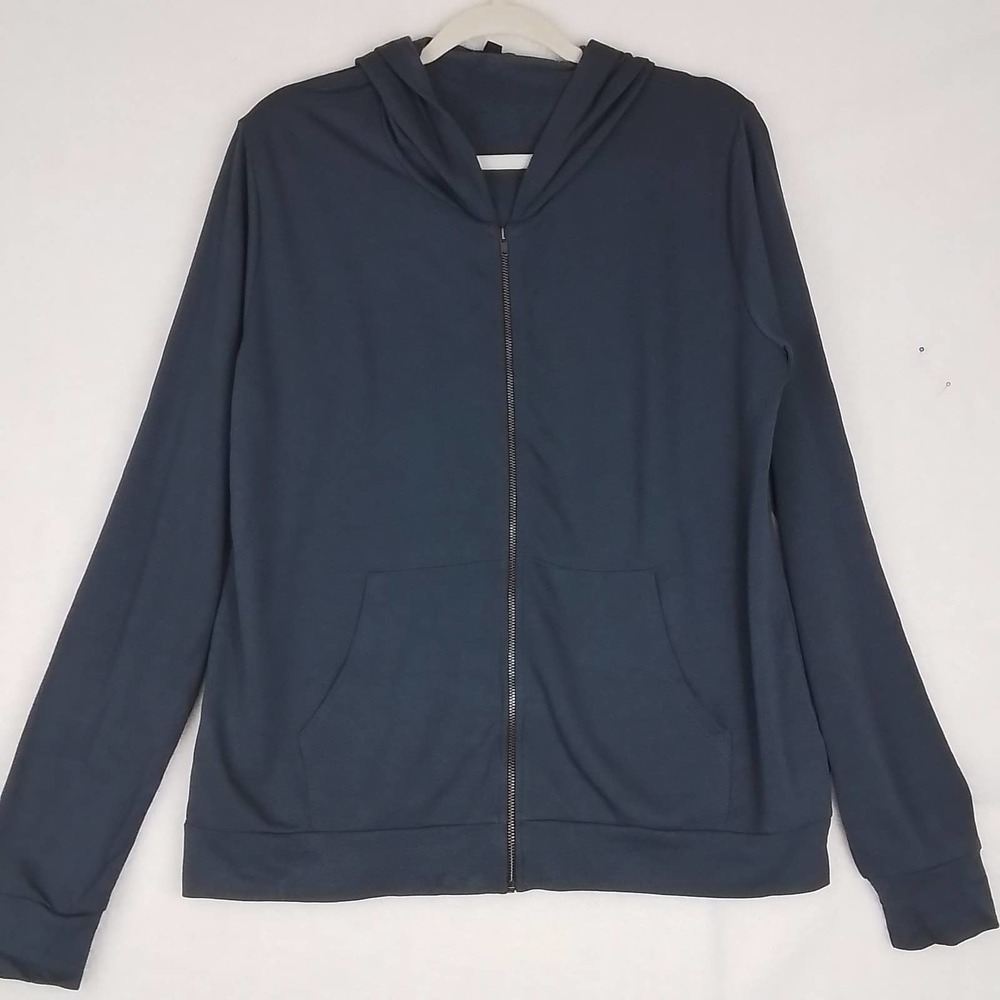 PixieLane‎ Checkered Star Hoodie Size Large in Grey
